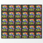 [ Thumbnail: 67th Birthday: Fun Fireworks, Rainbow Look # “67” Wrapping Paper ]