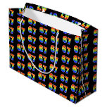 [ Thumbnail: 67th Birthday: Fun Rainbow Event Number 67 Pattern Gift Bag ]