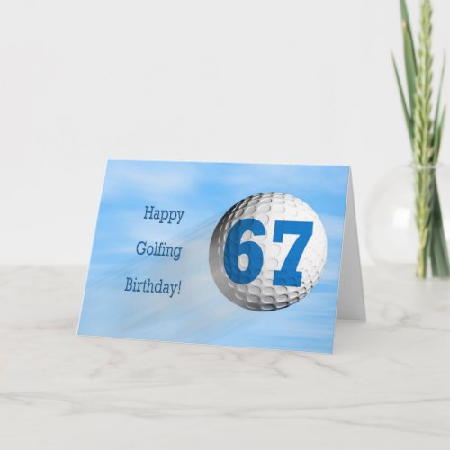 67th birthday golfing card