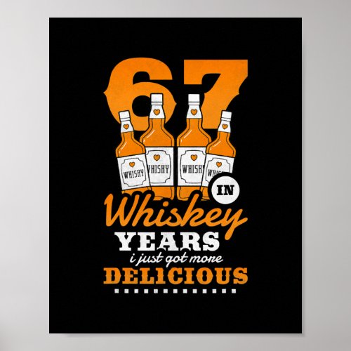 67th Birthday In Whiskey Years I Just Got More Poster