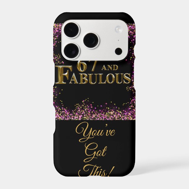 67th Birthday  Iphone Case (Back)