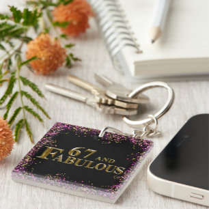 67th Birthday Keychain
