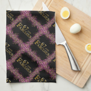 67th Birthday Kitchen Towel