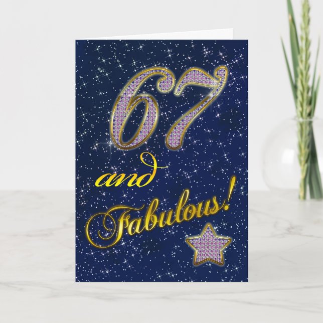 67th Birthday party Invitation (Front)