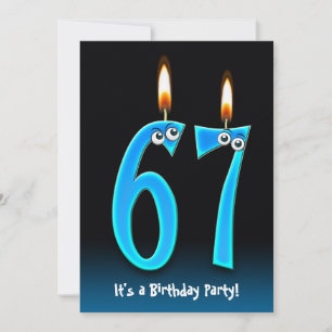 67th Birthday Party Invite