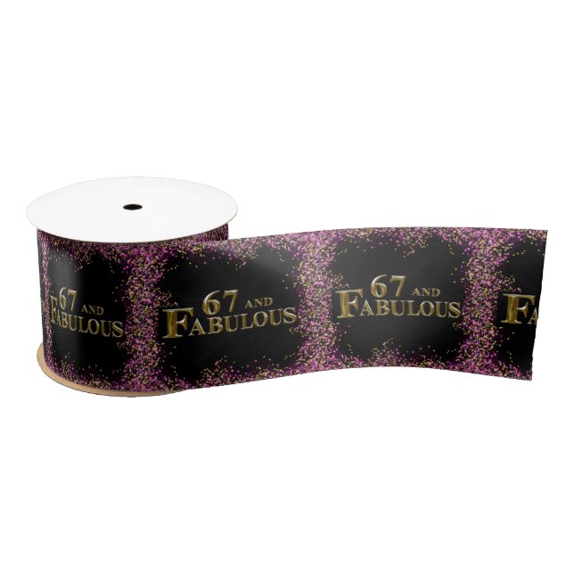67th Birthday  Satin Ribbon (Spool)