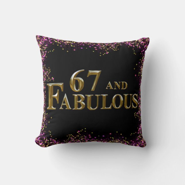 67th Birthday  Throw Pillow (Front)