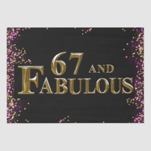 67th Birthday  Tissue Paper (Front)