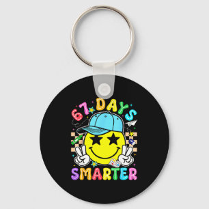 67th Day Of School 67 Days Smarter Teacher Boy Gir Keychain