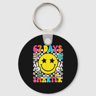 67th Day Of School 67 Days Smarter Teacher Student Keychain