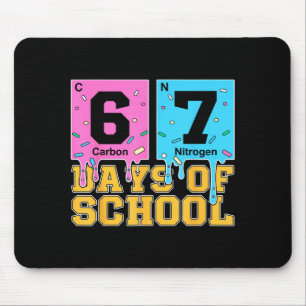 67th Day Of School Kids Funny Meme Six Seven Perio Mouse Pad