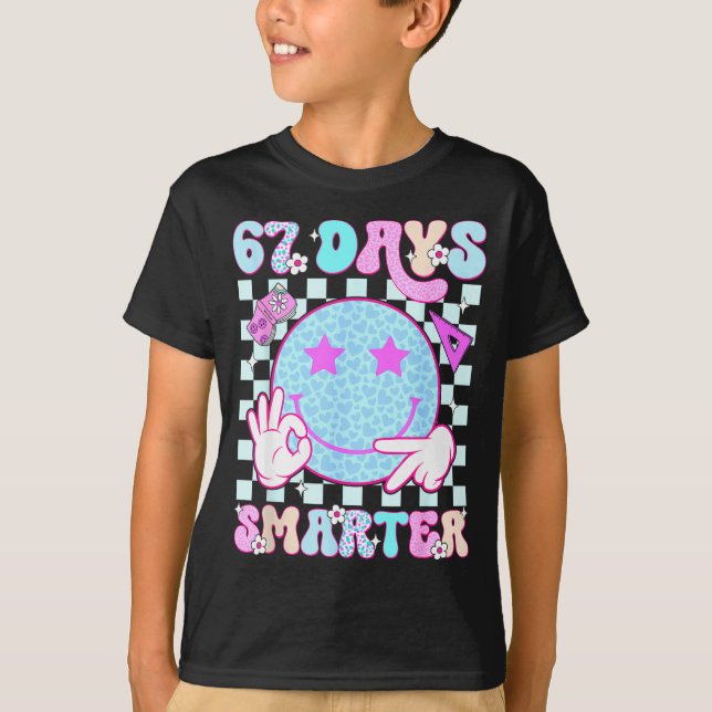 67th Day Of School Shirt 67 Days Smarter Teacher B (Front)