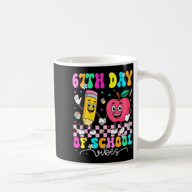 67th Day Of School Shirt 67 Days Smarter Teacher B Coffee Mug (Right)