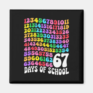 67th Day Of School Teacher 67 Days Math Numbers Magnet