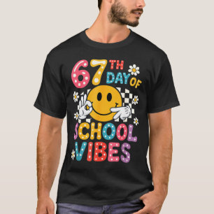 67th Day Of School Vibes 67 Meme Cute Smile Face T T-Shirt