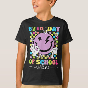 67th Day Of School Vibes Funny Six Seven 67 Meme S T-Shirt