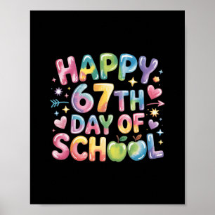 67th Days Of School Funny 67 Meme Teacher Poster