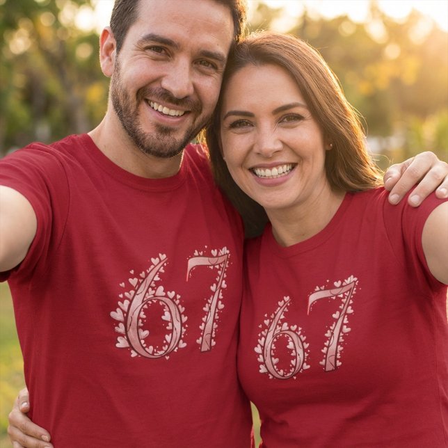 67th Romantic Heart Number Valentine's  T-Shirt (Creator Uploaded)