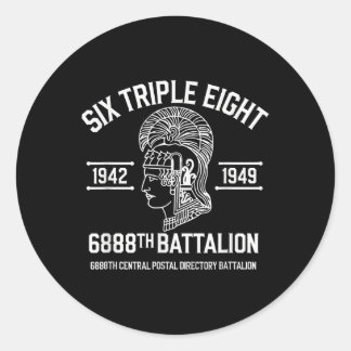 6888th Central Postal Directory Battalion 6 Triple Classic Round Sticker