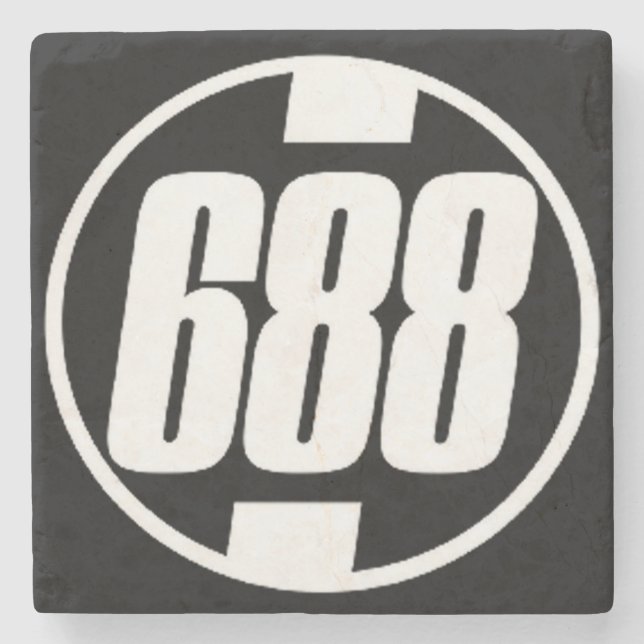 688, Midtown Atlanta Marble Stone Coaster (Front)