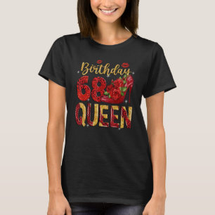 68 Birthday Queen High Heel Leopard Women 68th Bir T-Shirt