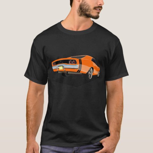 68 Charger in Orange T_Shirt
