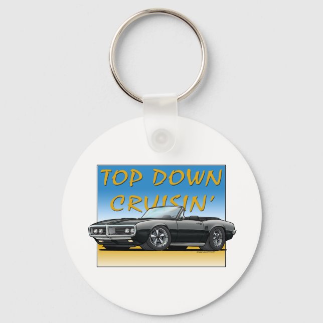 68 Firebird black convertible Keychain (Front)