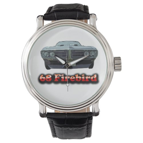 68 Firebird Vintage Leather Strap Watch