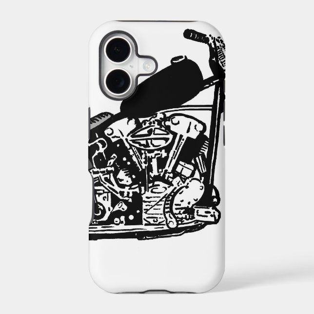 68 Knuckle Head Motorcycle Iphone Case (Back)