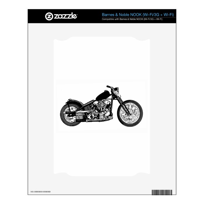 68 Knuckle Head Motorcycle Skins For The NOOK