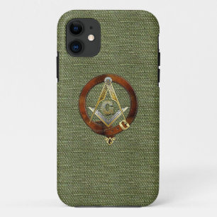 [68] Master Mason, 3rd Degree [Leather Wreath] iPhone 11 Case