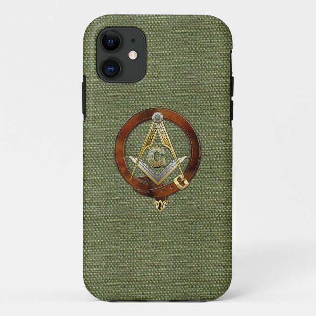 [68] Master Mason, 3rd Degree [Leather Wreath] Case-Mate iPhone Case (Back)