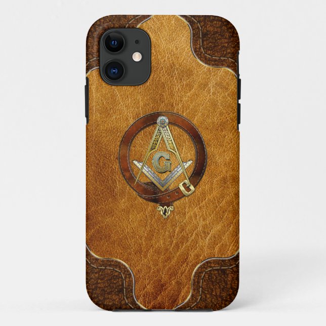 [68] Master Mason, 3rd Degree [Leather Wreath] Case-Mate iPhone Case (Back)