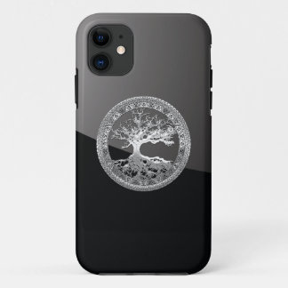[68] Silver Celtic Tree of Life iPhone 11 Case