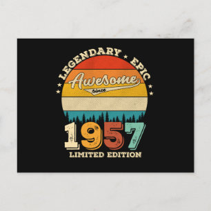 68 Year Old Bday 1957 Awesome 68th Birthday Gift Postcard