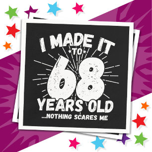 68 Year Old Sarcastic Meme Funny 68th Birthday Napkins