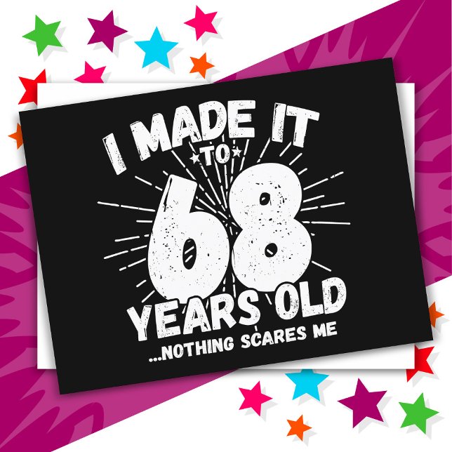 68 Year Old Sarcastic Meme Funny 68th Birthday Postcard (Creator Uploaded)