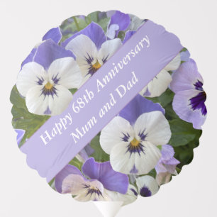 68th Anniversary Editable Balloon