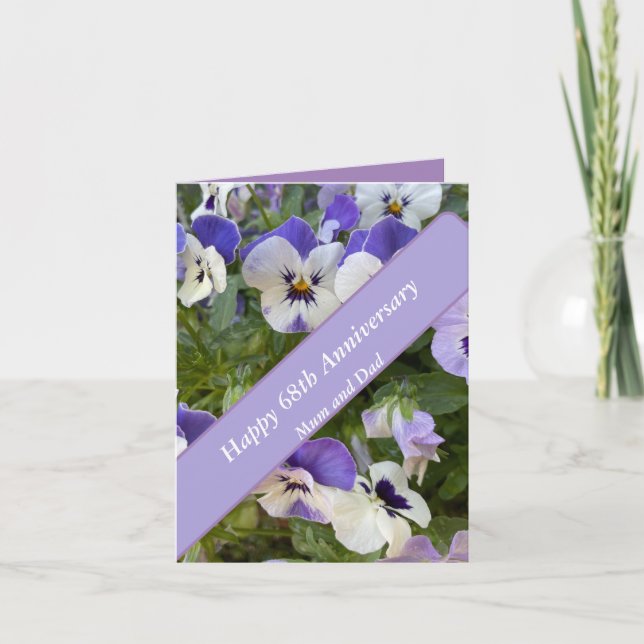 68th Anniversary Editable Card (Front)