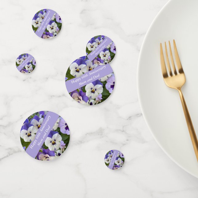 68th Anniversary Editable Confetti (Group)