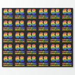 [ Thumbnail: 68th Birthday: Bold, Fun, Simple, Rainbow 68 Wrapping Paper ]