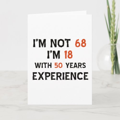 68th birthday design card