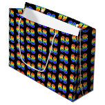 [ Thumbnail: 68th Birthday: Fun Rainbow Event Number 68 Pattern Gift Bag ]