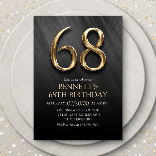 68th Birthday Invitation