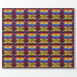 [ Thumbnail: 68th Birthday: Loving Hearts Pattern, Rainbow # 68 Wrapping Paper ]