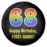 [ Thumbnail: 68th Birthday - Rainbow Spectrum Pattern Number 68 ]