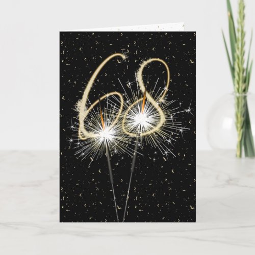 68th wedding anniversary sparklers card