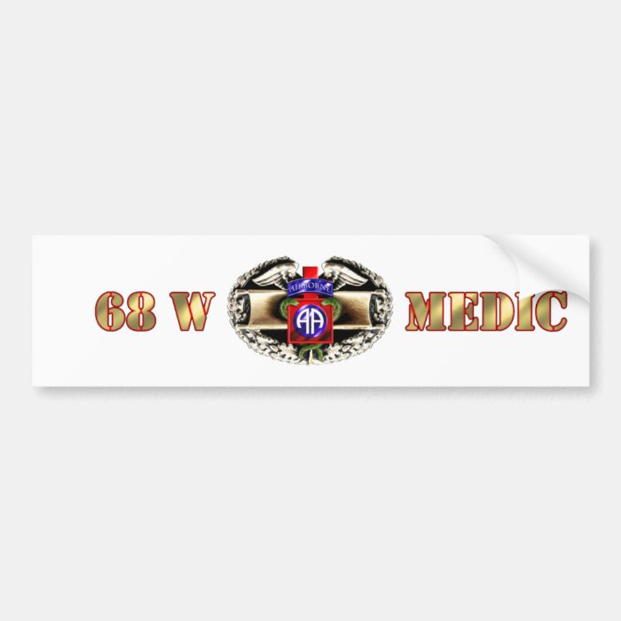 68W 82nd Airborne Division Bumper Stickers