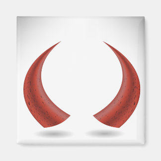 6960Red Horns Magnet