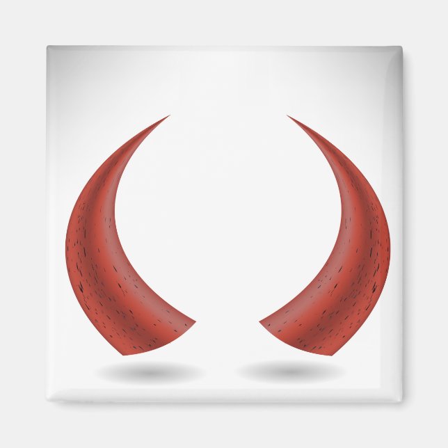 6960Red Horns Magnet (Front)